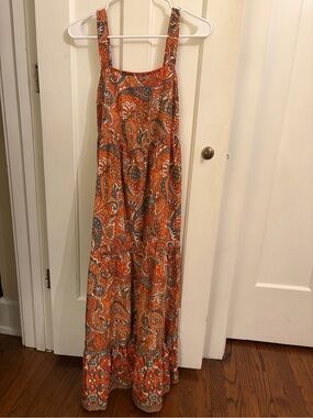 Paisley Orange Sleeveless dress